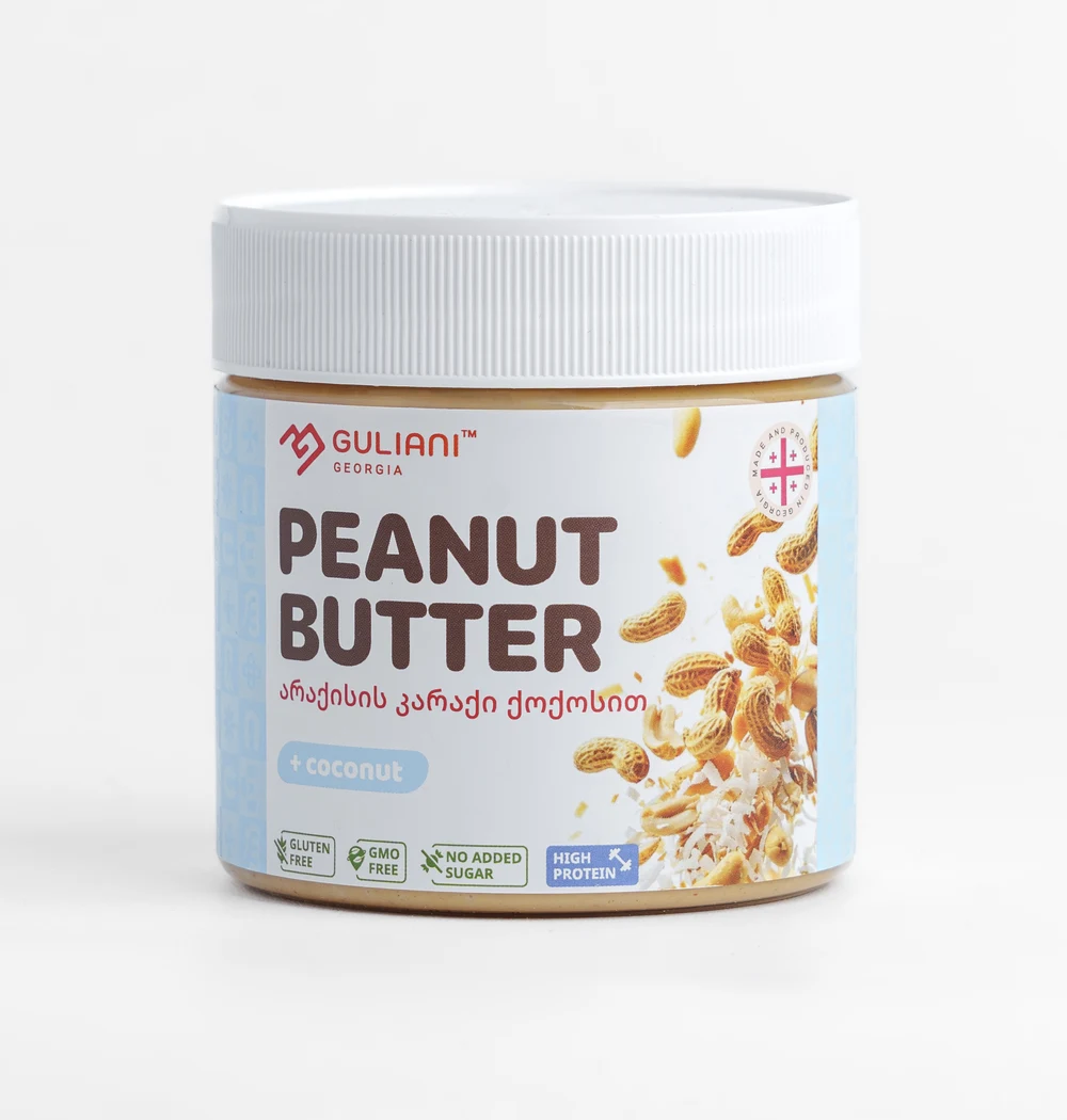 GULIANI Peanut Butter with Coconut, 350 g jar