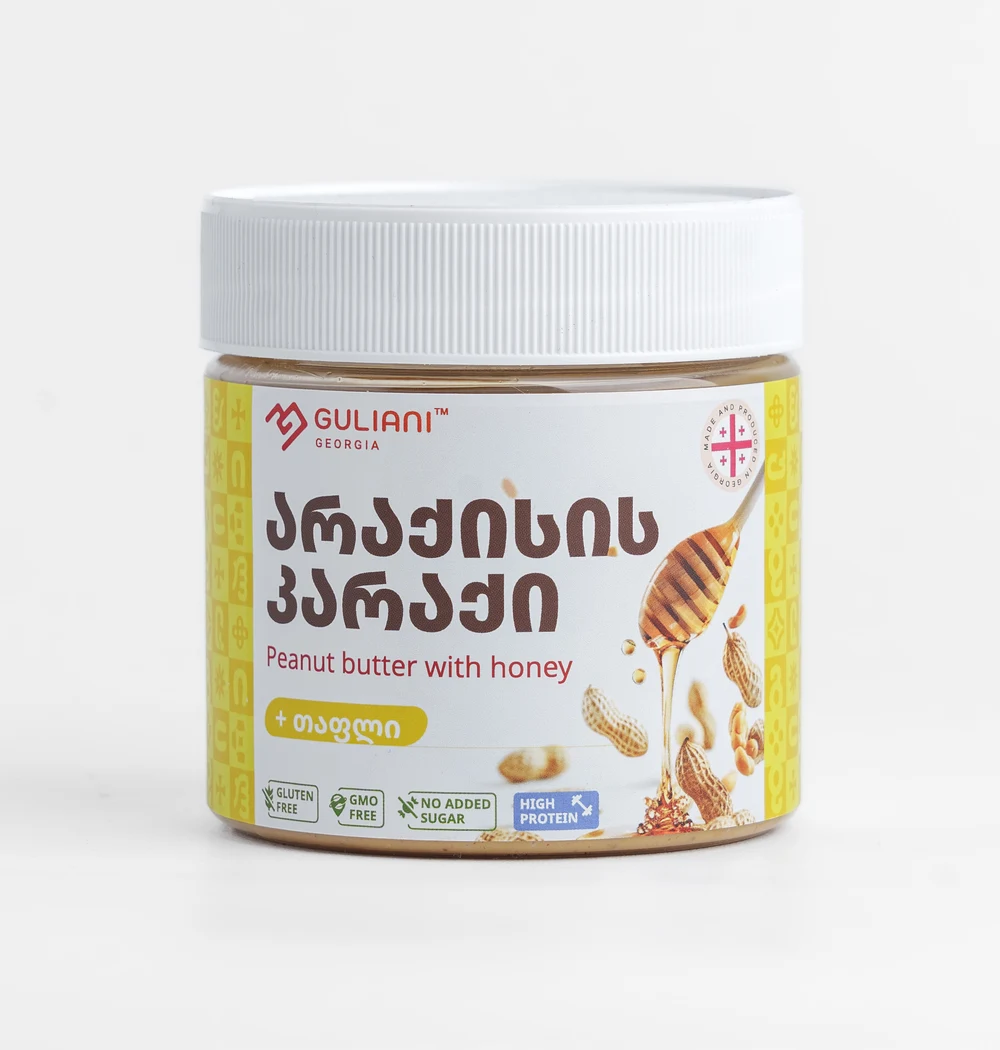 GULIANI Peanut Butter with Honey, 350 g jar